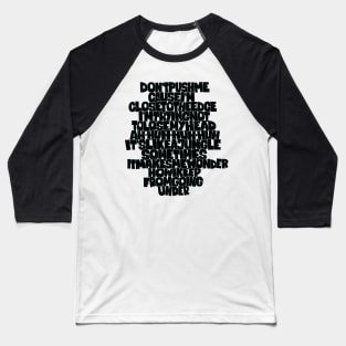 Unleash the Message: Grandmaster Flash Tribute Design with Wildstyle Block Letters Baseball T-Shirt